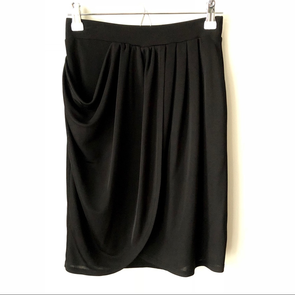 Zara • XS • Black Drape Pleated Skirt